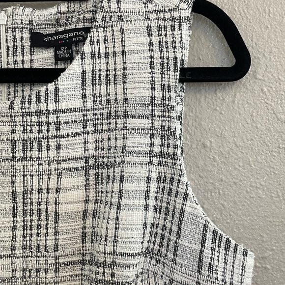 Soft Tweed Sheath Dress White Gray Melange - Picture 3 of 7